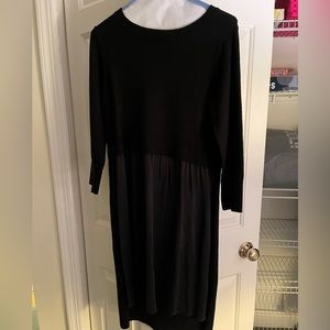 Sundance XS black will and silk sweater dress
